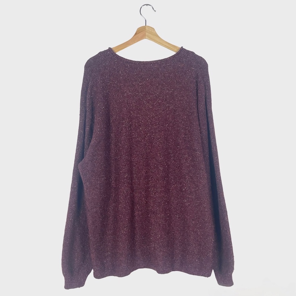 The Territory Ahead Burgundy Henley Style Sweater - Picture 2 of 6